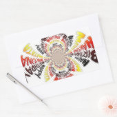 Verjaardag Kaleidoscope Art Print Rechthoekige Sticker (Envelop)