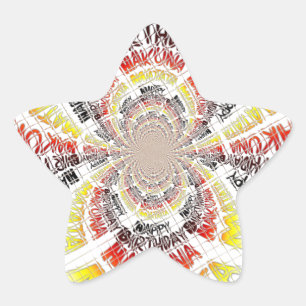 Verjaardag Kaleidoscope Art Print Ster Sticker