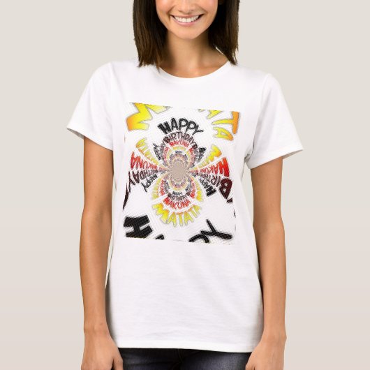 Verjaardag Kaleidoscope Art Print T-shirt (Voorkant)