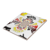 Verjaardag Kaleidoscope Art Print Tegeltje (Zijkant)