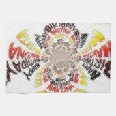 Verjaardag Kaleidoscope Art Print Theedoek (Horizontaal)