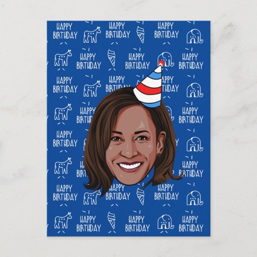 VERJAARDAG KAMALA HARRIS BRIEFKAART (Voorkant)