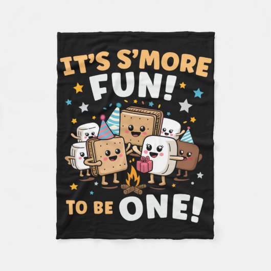 Verjaardag Kampvuur Marshmallow Het is leuker om é Fleece Deken (Voorkant)