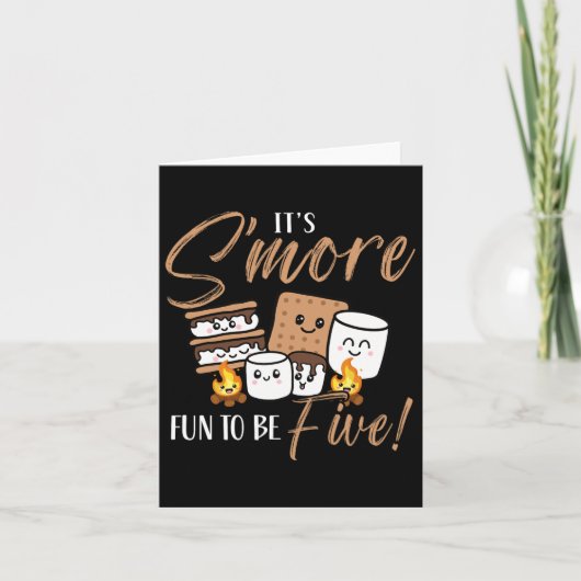 Verjaardag kampvuur marshmallow het is leuker om t kaart (Voorkant)