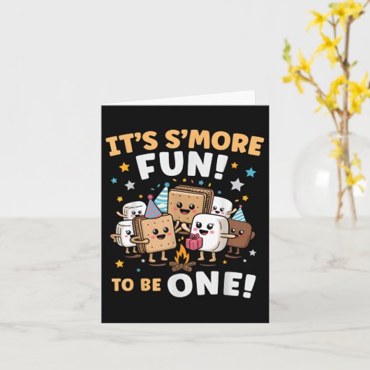 Verjaardag kampvuur marshmallow zijn meer leuke we kaart (Gele Bloem)