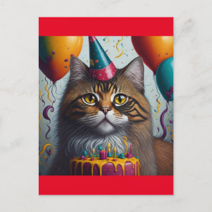 verjaardag kat briefkaart