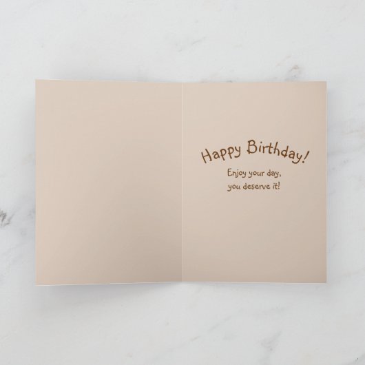 Verjaardag - Kat die uit het raam kijkt - Ballonne Kaart (Binnen)