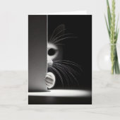 Verjaardag Kat Die Zich In Schaduwen Verbergt Kaart (Voorkant)