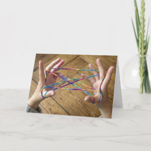Verjaardag Kat-en-Muis-Spel met Regenboog Draad Kaart