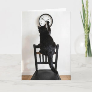Verjaardag Kat Humor Wijzigen van de Tijd Kaart