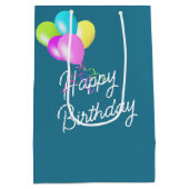 Verjaardag Kat in Yarn Balls Medium Cadeauzakje (Achterkant)