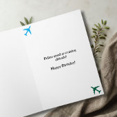 Verjaardag Kat Piloot Aviator Cool Grappig Luchtva Kaart