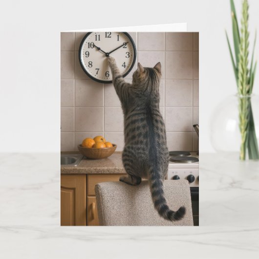 Verjaardag Kat voor Ouder Worden Humor Kaart (Voorkant)