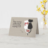 Verjaardag Katten Verliefd Kaart (Gele Bloem)