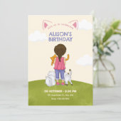 Verjaardag kattenliefhebber kaart (Staand voorkant)