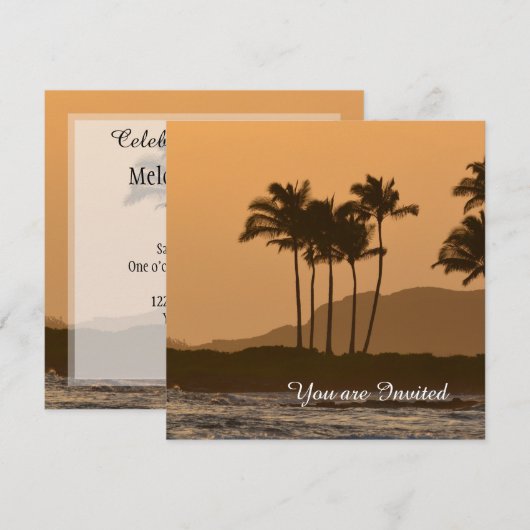 Verjaardag Kauai Sunset Kaart (Voorkant / Achterkant)