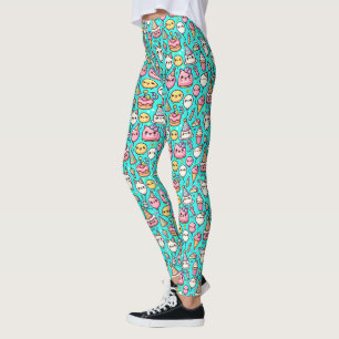 Verjaardag Kawaii Patroon Leggings
