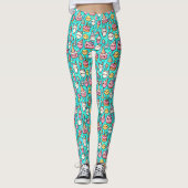 Verjaardag Kawaii Patroon Leggings (Voorkant)