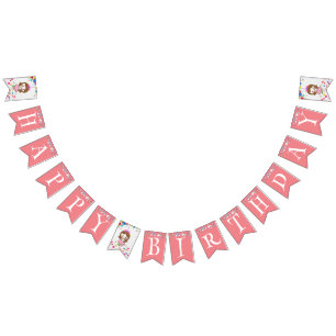 Verjaardag kawaii prinses regenboog eenhoorn magis vlaggetjes