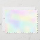 Verjaardag kawaii regenboog eenhoorn Party schatti Kaart (Achterkant)