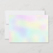 Verjaardag kawaii regenboog eenhoorn Party voor me Bedankkaart (Achterkant)