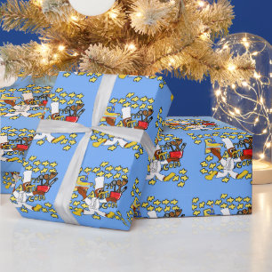 Verjaardag Kazoo Blue Cadeaupapier