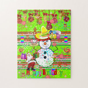 Verjaardag Kerst Puzzel Kerstman