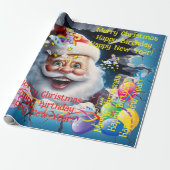 Verjaardag Kerstmis Eenhoorn Inpakpapier (Uitgerold)