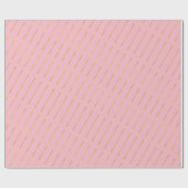 Verjaardag Kerstmis Gouden Strepen Glam Roze Gift Cadeaupapier (Vlak)