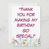 Verjaardag Kids Thank-You Kaart | matching party c (Achterkant)