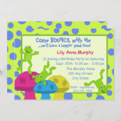 Verjaardag kikker bounce kaart (Voorkant / Achterkant)