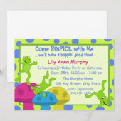 Verjaardag kikker bounce kaart (Voorkant / Achterkant)