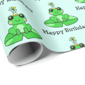 Verjaardag kikker  cadeaupapier (Rol Hoek)