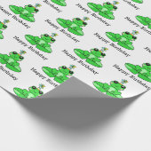 Verjaardag kikker  cadeaupapier (Hoek)