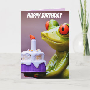VERJAARDAG KIKKER GRAPPIGE WENSKAARTEN KAART
