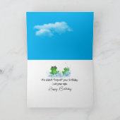 Verjaardag kikkers op een lelie pad kaart (Binnen)