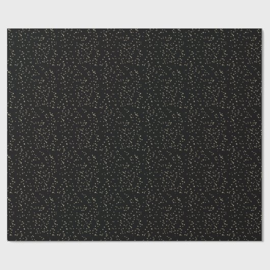 Verjaardag kind Black Gold Glitter Cadeaupapier (Vlak)