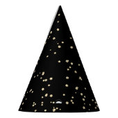 Verjaardag kind Black Gold Glitter Feesthoedjes (Links)