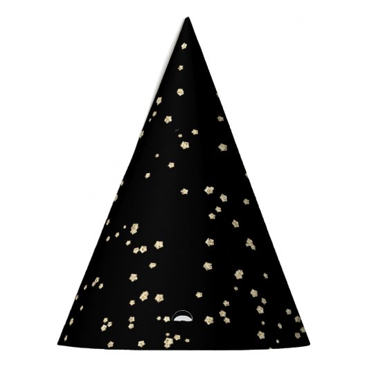 Verjaardag kind Black Gold Glitter Feesthoedjes (Links)