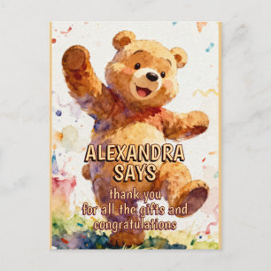 Verjaardag kind Dieren - Knuffel Beer 1 Briefkaart