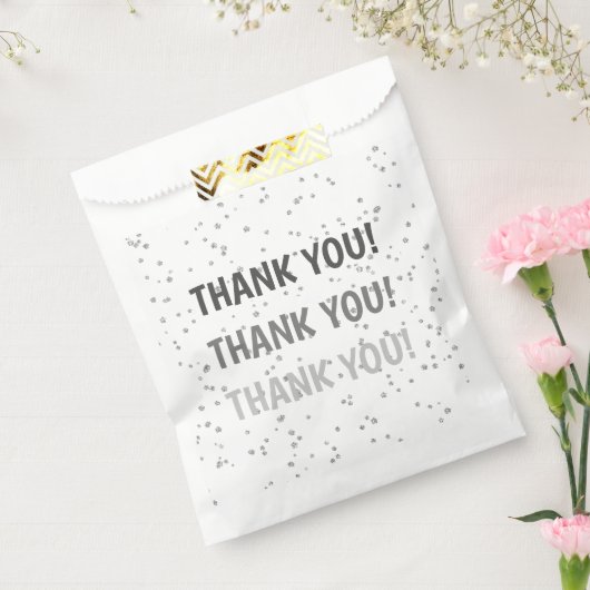 Verjaardag kind Silver Glitter Bedankzakje (Gezegeld)