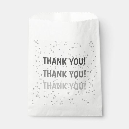 Verjaardag kind Silver Glitter Bedankzakje (Voorkant)