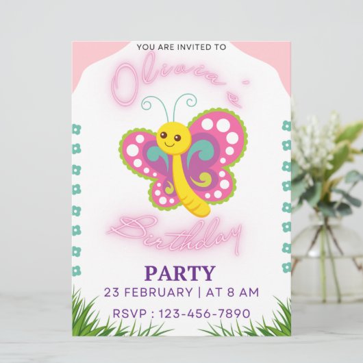 Verjaardag kinder kaart (Staand voorkant)