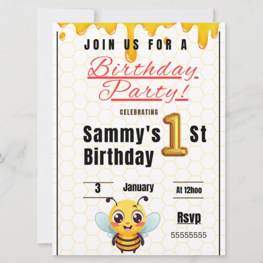 Verjaardag kinder kaart (Voorkant)