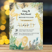 Verjaardag Kinder Wild Een Oerwoud groen, Gold Par Kaart