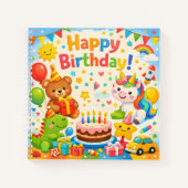 Verjaardag Kinderen Feest Notebook Notitieboek (Voorkant)