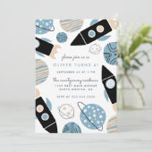 Verjaardag Kinderen van raketschild naar buitenrui Kaart (Staand voorkant)