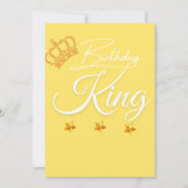 Verjaardag King Crown Design - Elegant script Kaart (Voorkant)