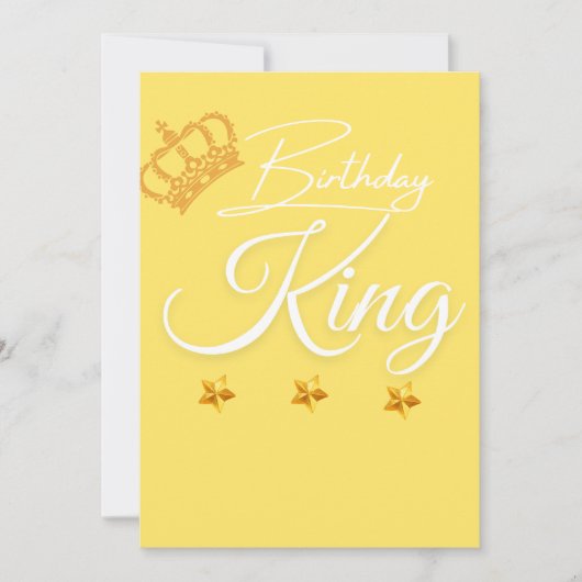 Verjaardag King Crown Design - Elegant script Kaart (Voorkant)