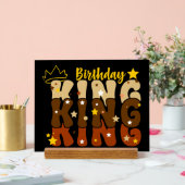 Verjaardag King Groovy Typo Acryl Bord (Huwelijk)